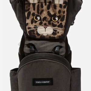 Dolce & Gabbana Kids Dark Gray Leopard Cat Carrier
